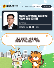 [ㄷㄷ한 조례] 📌“ 야간 관광의 시대를 열다. 빛으로 밝히는 충남의 미래! ” 대표이미지