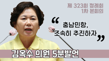 [김옥수 의원 5분발언] 충청남도 민항유치 활성화 대책 촉구