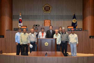 보령시 주산면주민일행 청사방문(이준우의장)