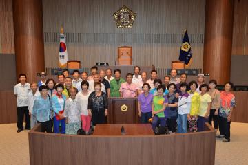 서산시 운산면 생강작목반회원 의회청사방문