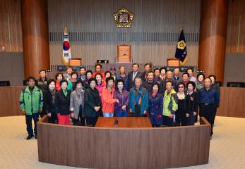 보령시 대한노인대학22기 동문회원 청사방문(이준우의장)