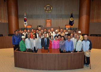 논산시 벌곡면 노인회원 청사방문(박문화,송덕빈의원)