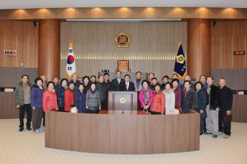 청양군 민족통일협의회 회원 접견