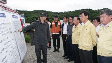 호우피해 지역방문(부여군 세도면 귀덕리 마하동저수지)