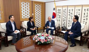 충청남도 사회복지공동모금회 이관형 회장 일행 접견