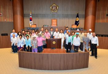 보령시 천북면 하만리노인회 의회청사방문