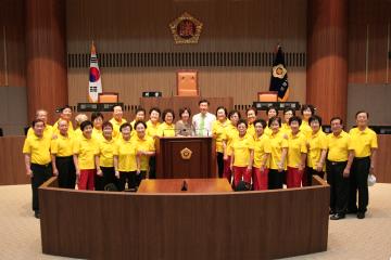 아산시 노인복지회관 관계자 청사방문