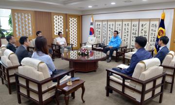 윤석우 의장 케이블방송3사 국장 접견