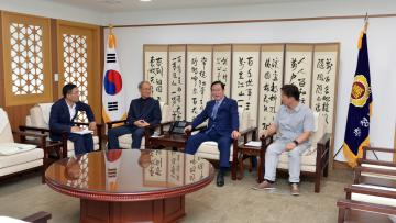 노태철 모스크바 국립 심포니 오케스트라 객원 지휘자 등 일행 접견