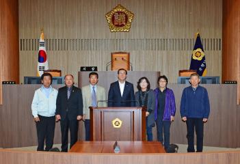 보령시 개인택시지부장일행 의회청사방문