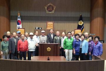 보령 대천3동 노인회 의회청사 방문