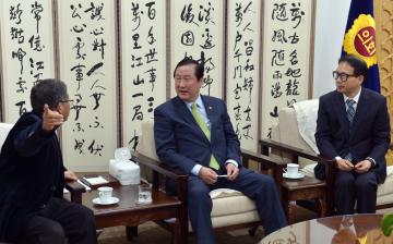 목양교회 오철환 목사 일행 접견