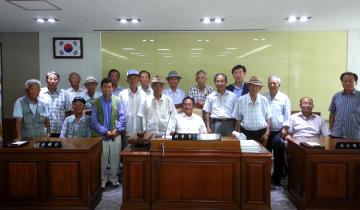 홍성군 은하면 노인회 의회청사 방문