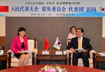 중국 옌벤조선족자치주 인대상무위 대표단 접견