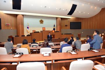 아산시 모니터 요원 대표단 의회청사 방문