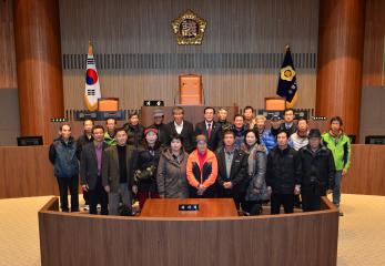 보령시 남포사현포도작목반원 의회청사 방문