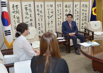 김양숙 박동진 판소리 전수관장 접견